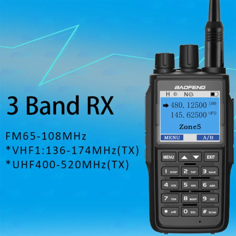 1pc BAOFENG Radio 5W GMRS UHF VHF UV-22 Outdoor Sport Two Way Radio, Long Range Handheld Portable Baofeng Walkies Talkies For Cl