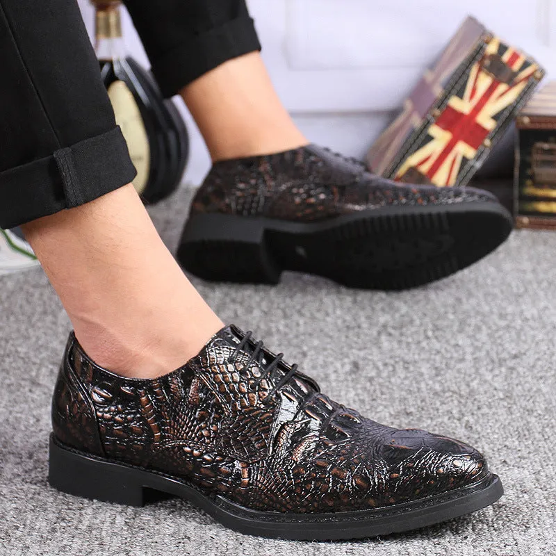 2024 Outdoor | generation season pattern youth casual tie men's shoes formal England pointed men's wedding shoes