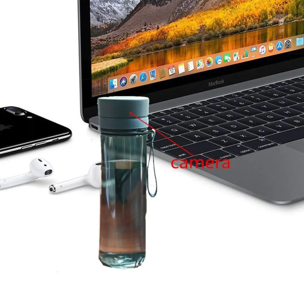 4K UHD Sports Water Bottle Camera - Wi-Fi Reusable Water Bottle Spy Camera