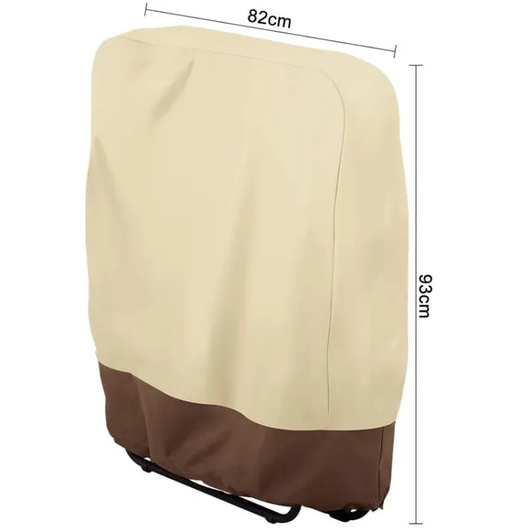 82x93cm Outdoor Deck Chair Cover Waterproof Garden Terrace Patio Chair Cover, Fabric: 600D Oxford(Beige Coffee)