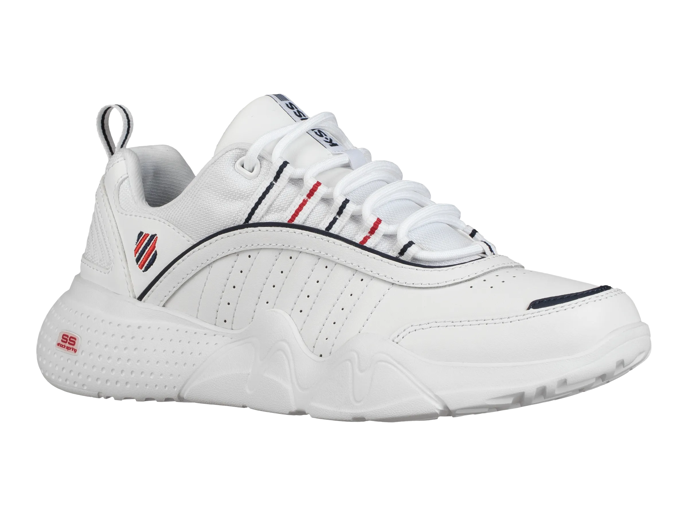 96398-159-M | WOMENS CR-CASTLE | WHITE/NAVY/RIBBON RED