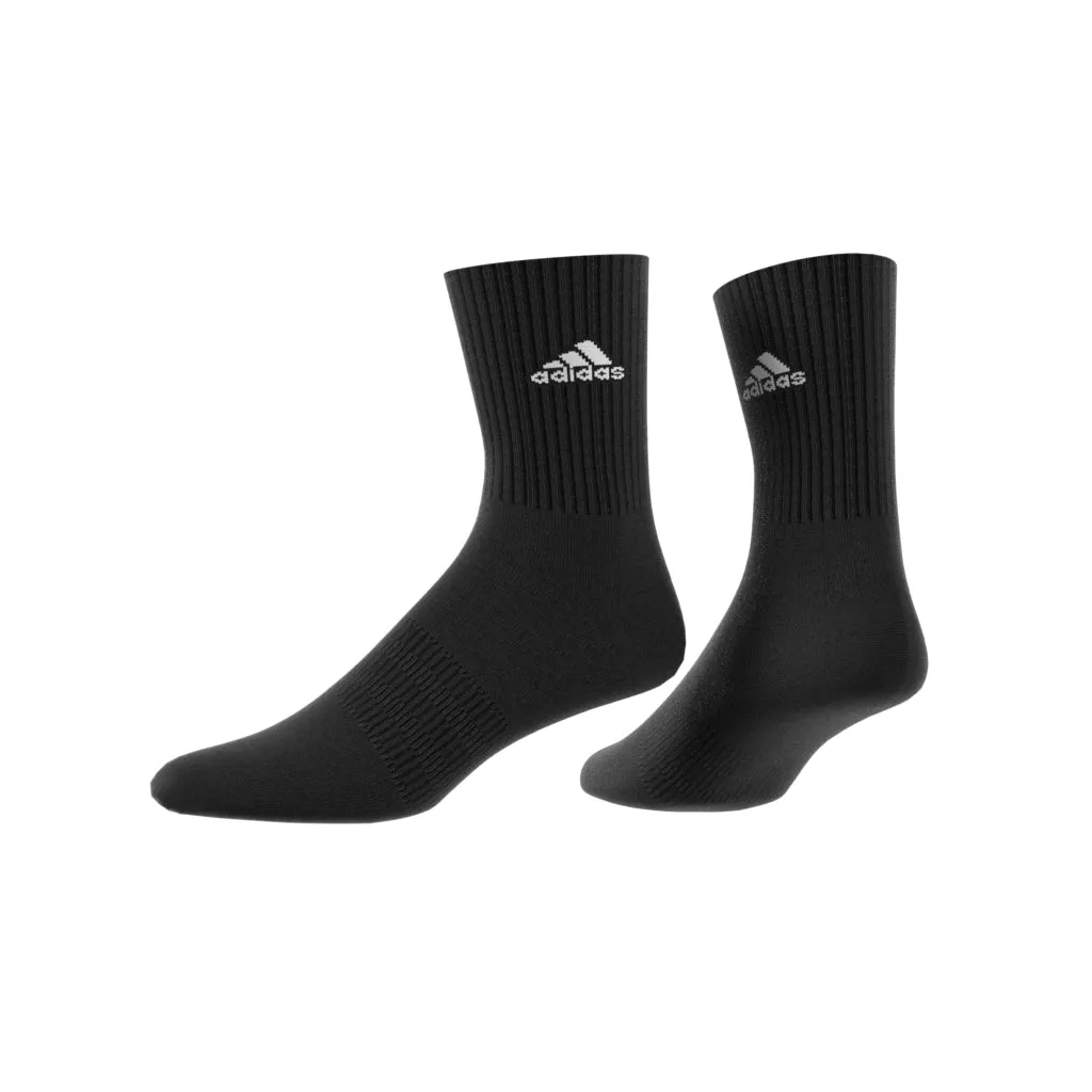 ADIDAS CUSHIONED SPORTSWEAR CREW SOCKS BLACK