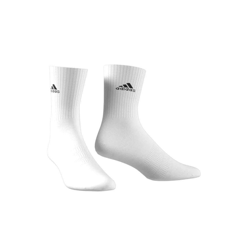 ADIDAS CUSHIONED SPORTSWEAR CREW SOCKS WHITE