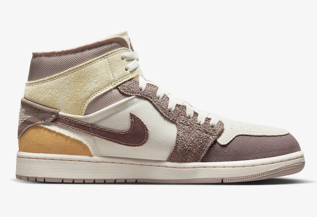 Air Jordan 1 Mid SE Craft Sail Taupe Haze Fossil Stone DM9652-102