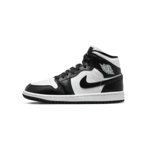 Air Jordan 1 Womens Mid Shoes 'White/Black'