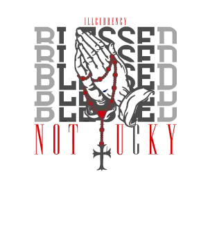 Air Jordan 3 Cement Grey White T-Shirt (Blessed not lucky)| illcurrency