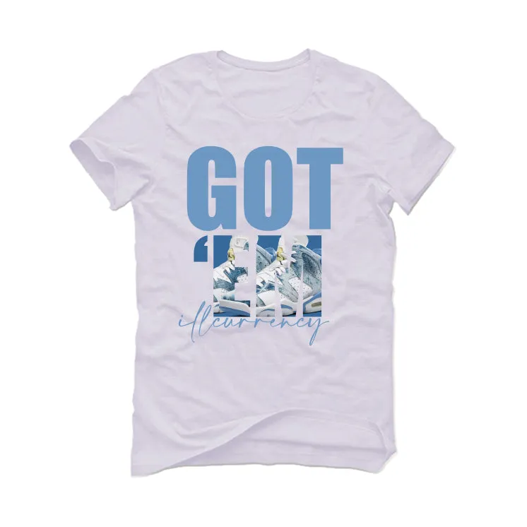 Air Jordan 6 “Washed Denim” | ILLCURRENCY White T-Shirt (Got Em)