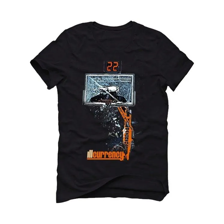 Air Jordan RETRO 1 (Orange black) 2019 Black T-Shirt (Shattered Backboard)