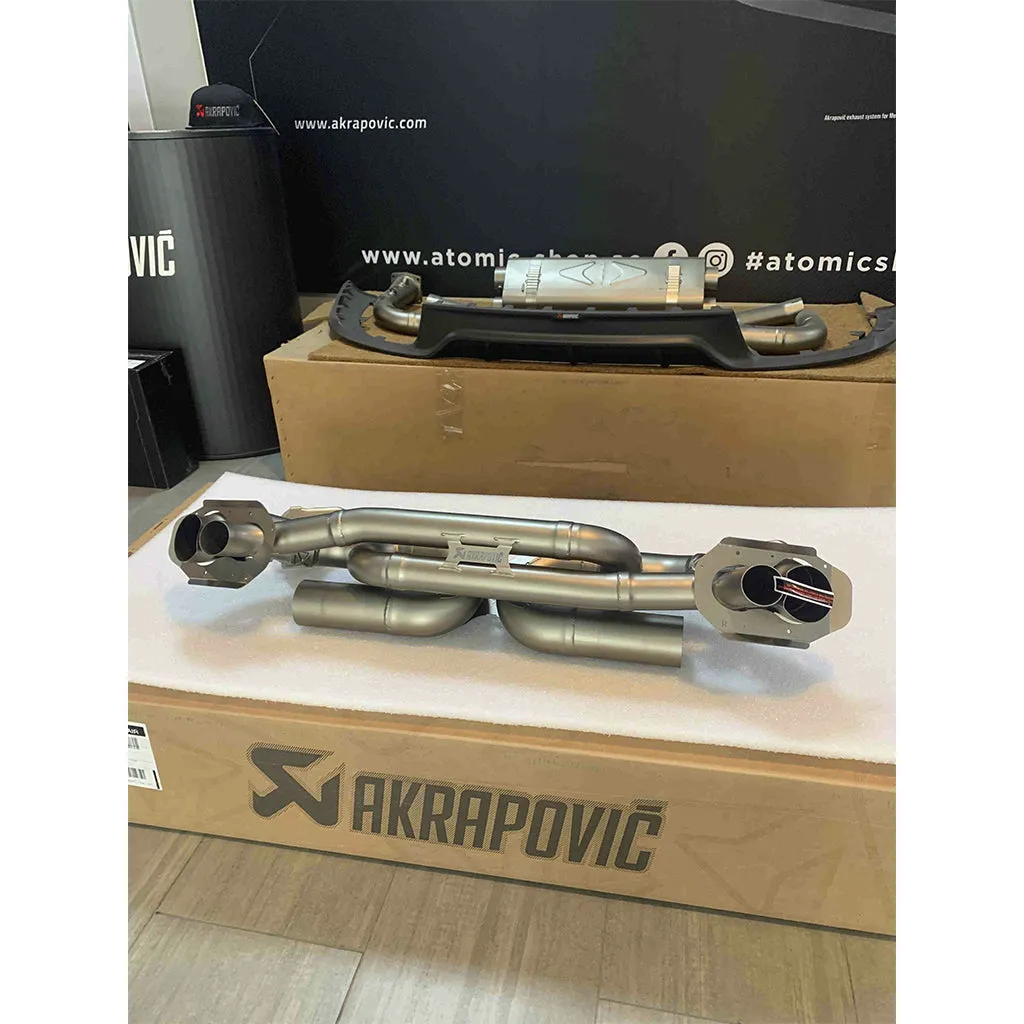 AKRAPOVIC S-PO/TI/19 Exhaust System Slip-On Race Line (Titanium) for PORSCHE 911 Turbo / Turbo S / Cabriolet / Sport Classic (992) 2020-