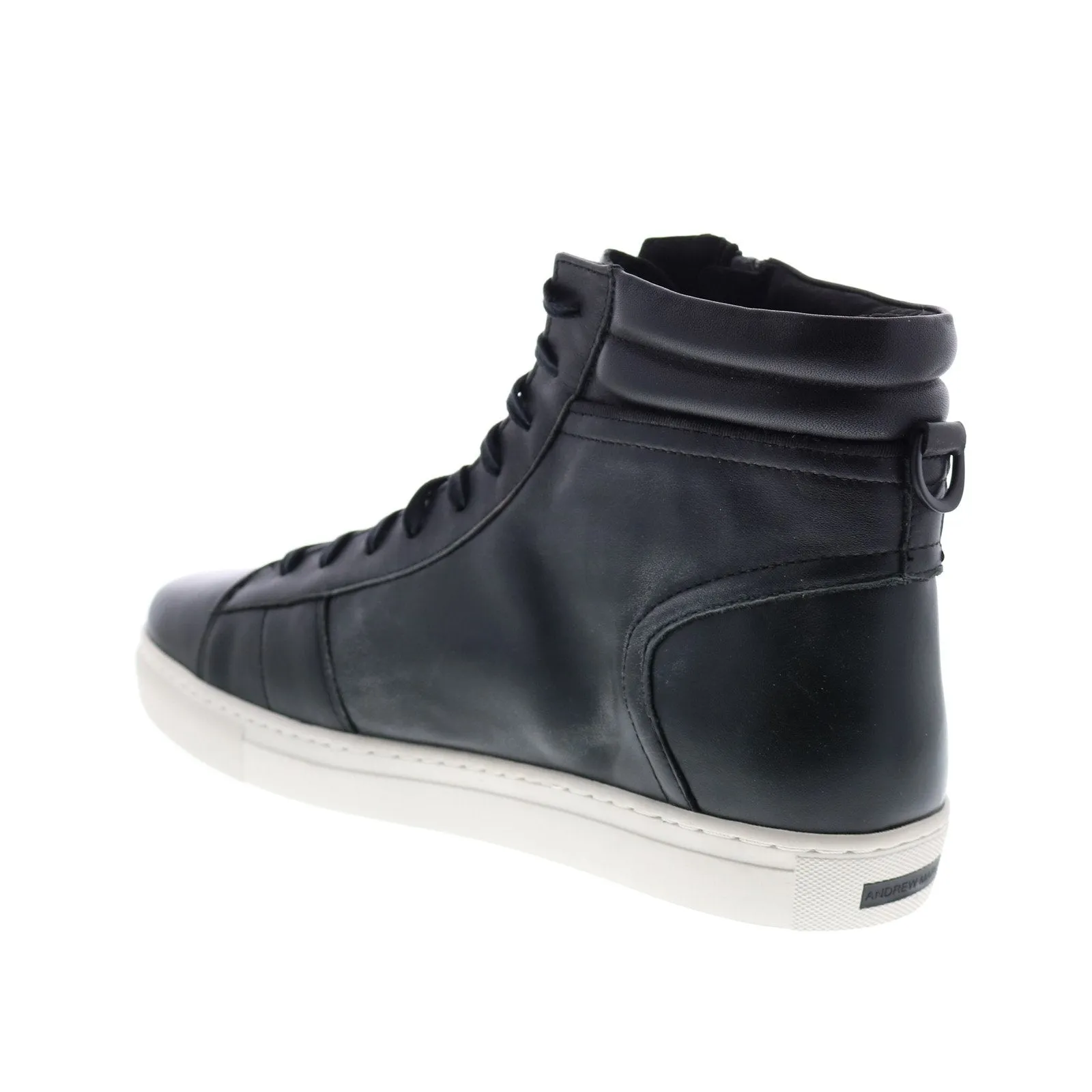 Andrew Marc Remsen AMREMSL-060 Mens Black Leather Lifestyle Sneakers Shoes