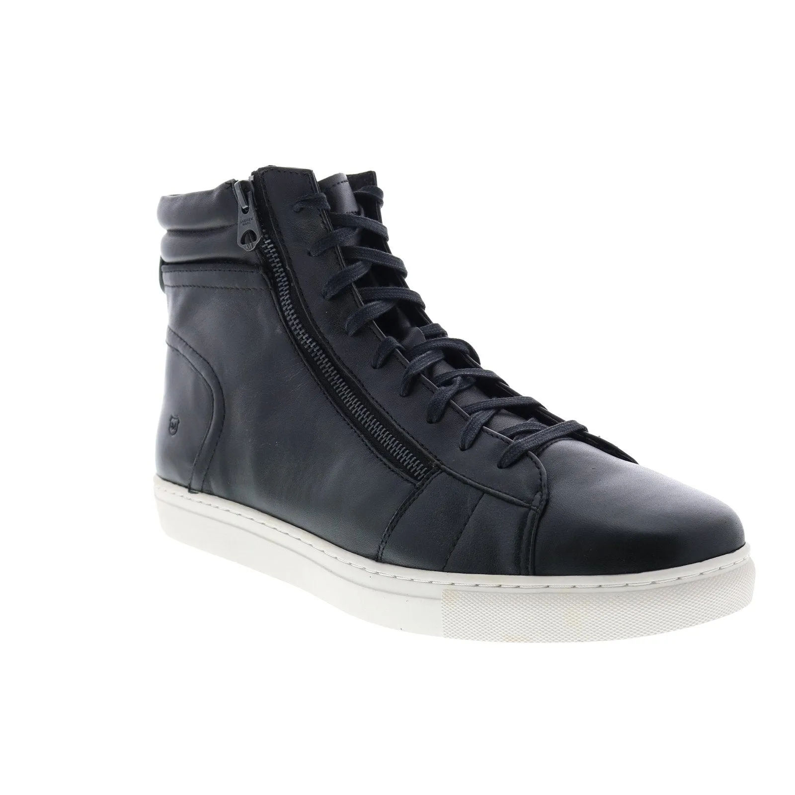 Andrew Marc Remsen AMREMSL-060 Mens Black Leather Lifestyle Sneakers Shoes