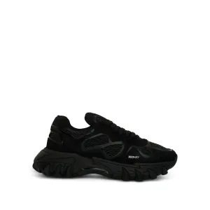 B-East Suede & Mesh Sneaker in Black