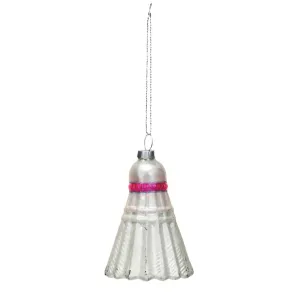 BADMINTON GLASS ORNAMENT