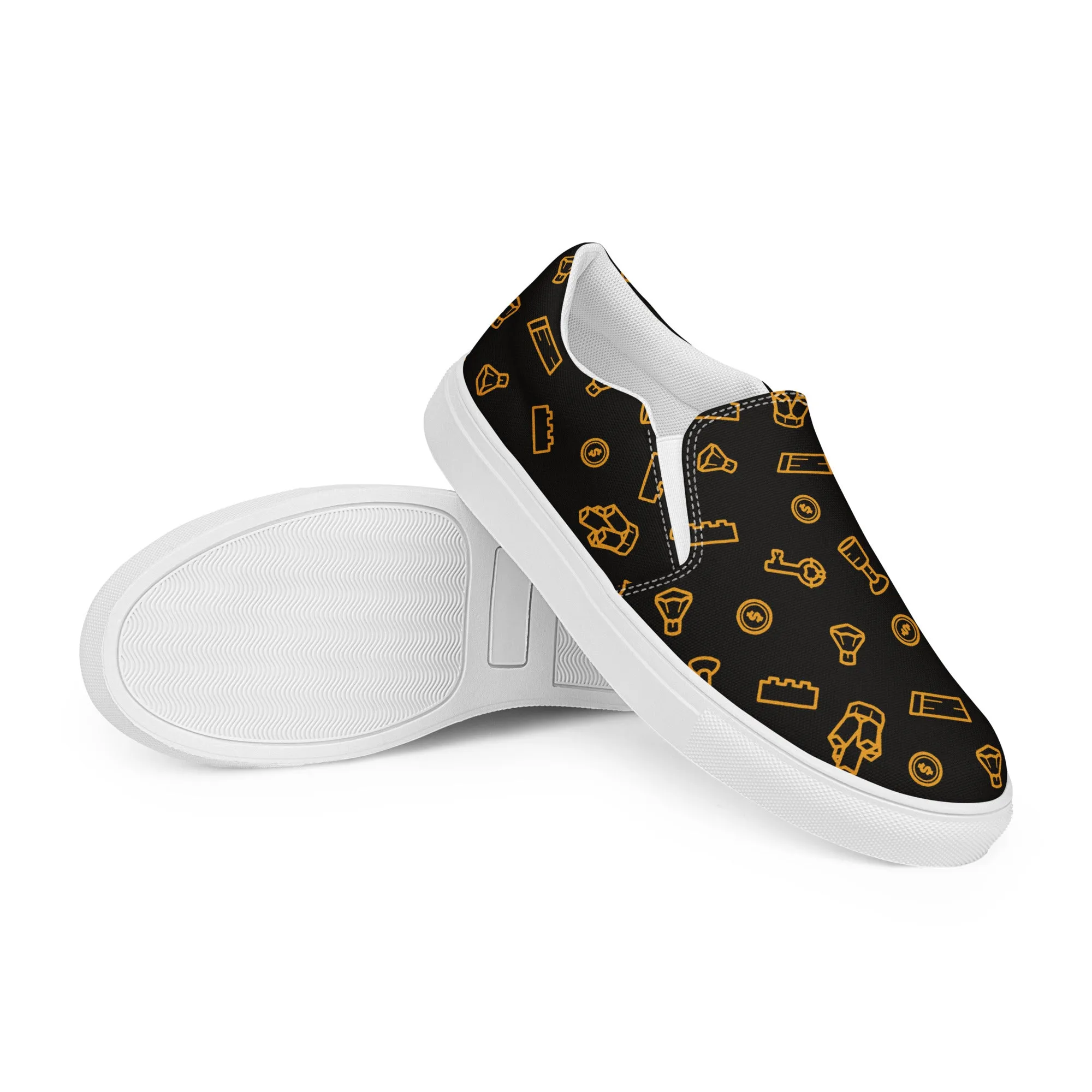 Building Bricks Treasure Men’s Slip On Canvas Shoes