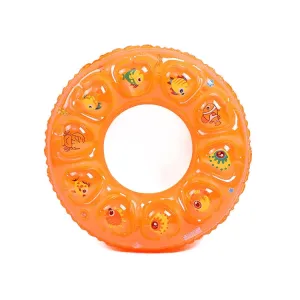 Cartoon Pattern Double Airbag Thickened Inflatable Swimming Ring Crystal Swimming Ring, Size:50 cm(Orange)