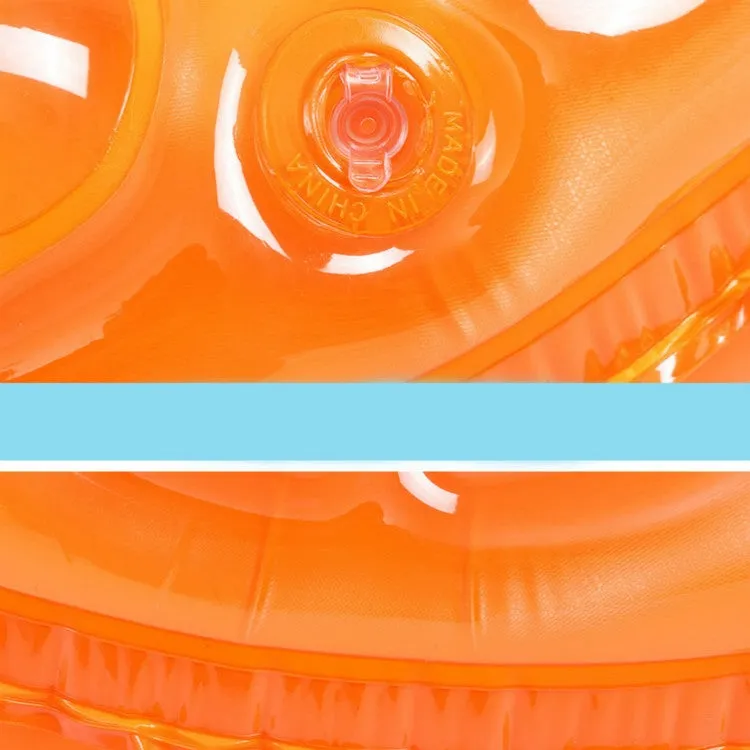 Cartoon Pattern Double Airbag Thickened Inflatable Swimming Ring Crystal Swimming Ring, Size:50 cm(Orange)