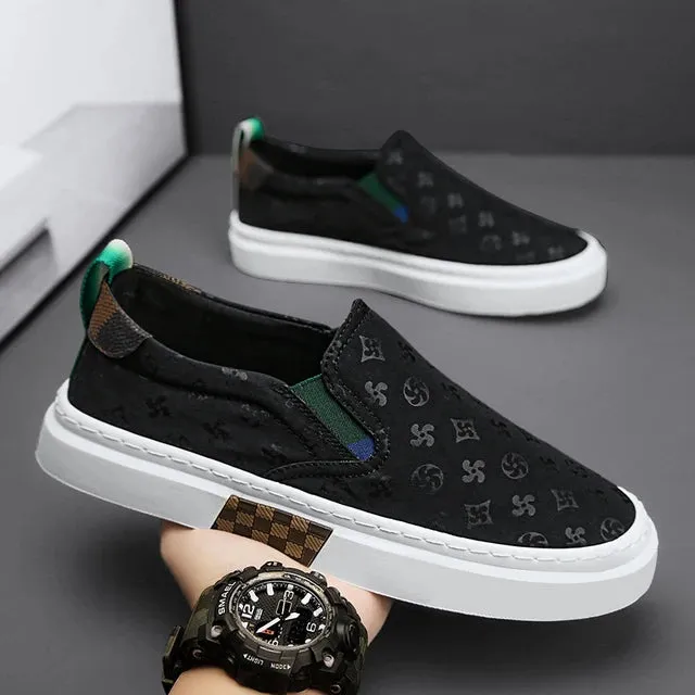 Casual Luxury Printing Slip-On Shoes