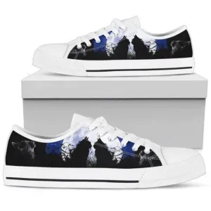 Cats And Moon Women'S Low Top Shoes - Comfortable Footwear, Cat Canvas Shoes