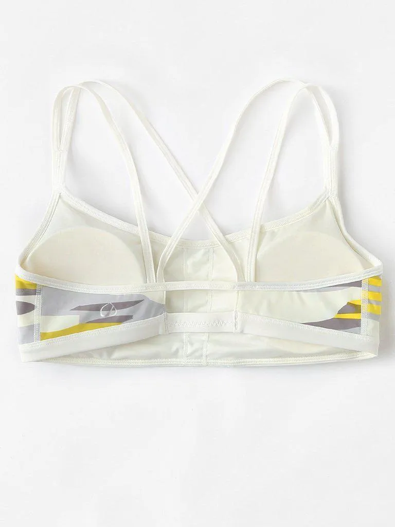 Colorblock Strappy Sports Bra