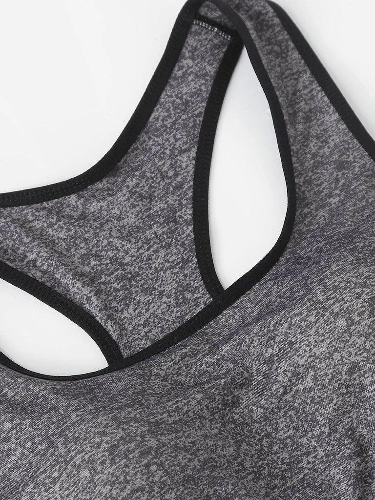 Contrast Trim Sports Bra And Shorts