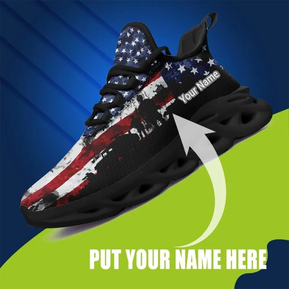 Custom Logo Gifts, business gifts ideas MaxSoul-B03014 Custom Max Soul American Flag, USA Flag Sneakers Max Soul, Shoes, Printed Shoes