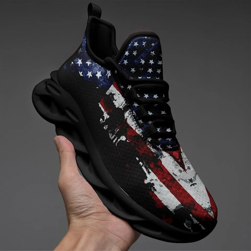 Custom Logo Gifts, business gifts ideas MaxSoul-B03014 Custom Max Soul American Flag, USA Flag Sneakers Max Soul, Shoes, Printed Shoes