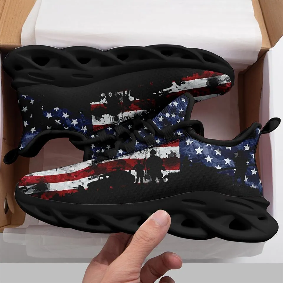 Custom Logo Gifts, business gifts ideas MaxSoul-B03014 Custom Max Soul American Flag, USA Flag Sneakers Max Soul, Shoes, Printed Shoes