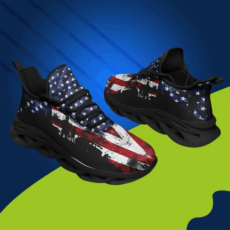 Custom Logo Gifts, business gifts ideas MaxSoul-B03014 Custom Max Soul American Flag, USA Flag Sneakers Max Soul, Shoes, Printed Shoes