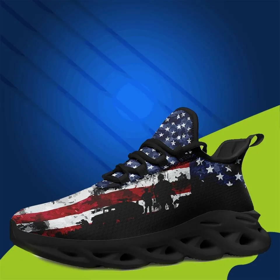 Custom Logo Gifts, business gifts ideas MaxSoul-B03014 Custom Max Soul American Flag, USA Flag Sneakers Max Soul, Shoes, Printed Shoes