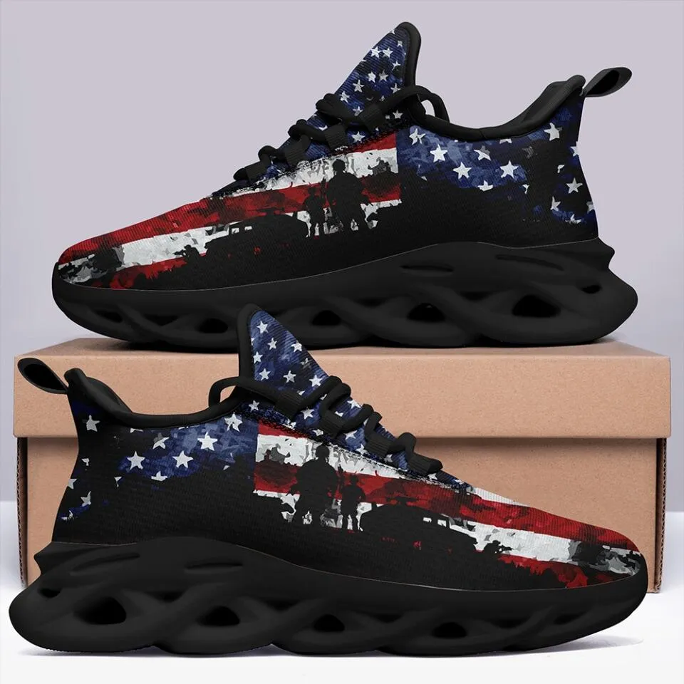 Custom Logo Gifts, business gifts ideas MaxSoul-B03014 Custom Max Soul American Flag, USA Flag Sneakers Max Soul, Shoes, Printed Shoes