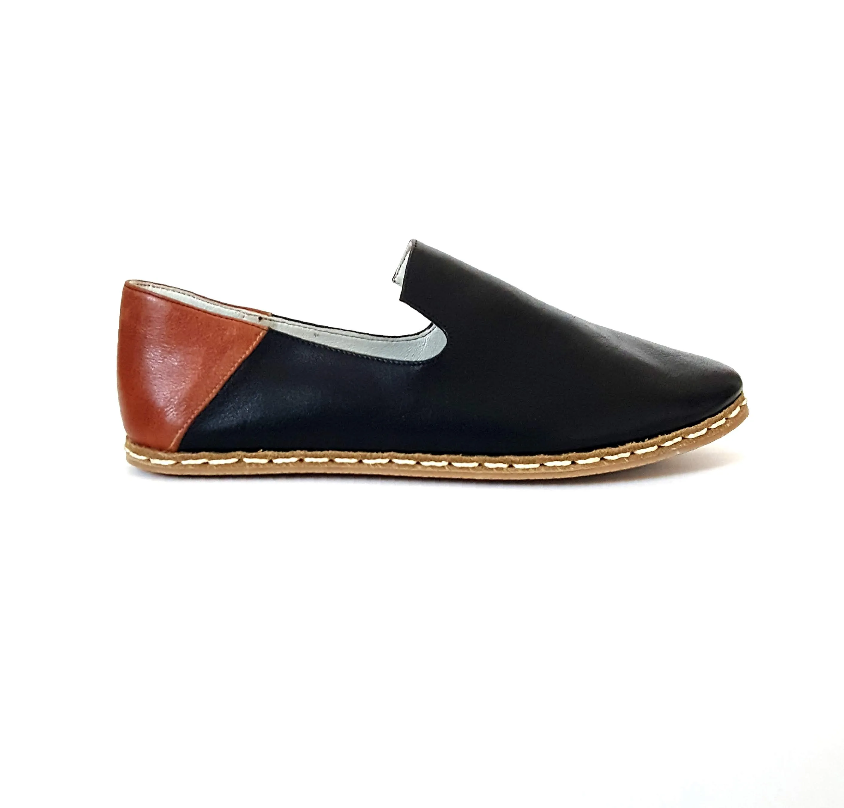 Deniz Loafers in Black & Coconut