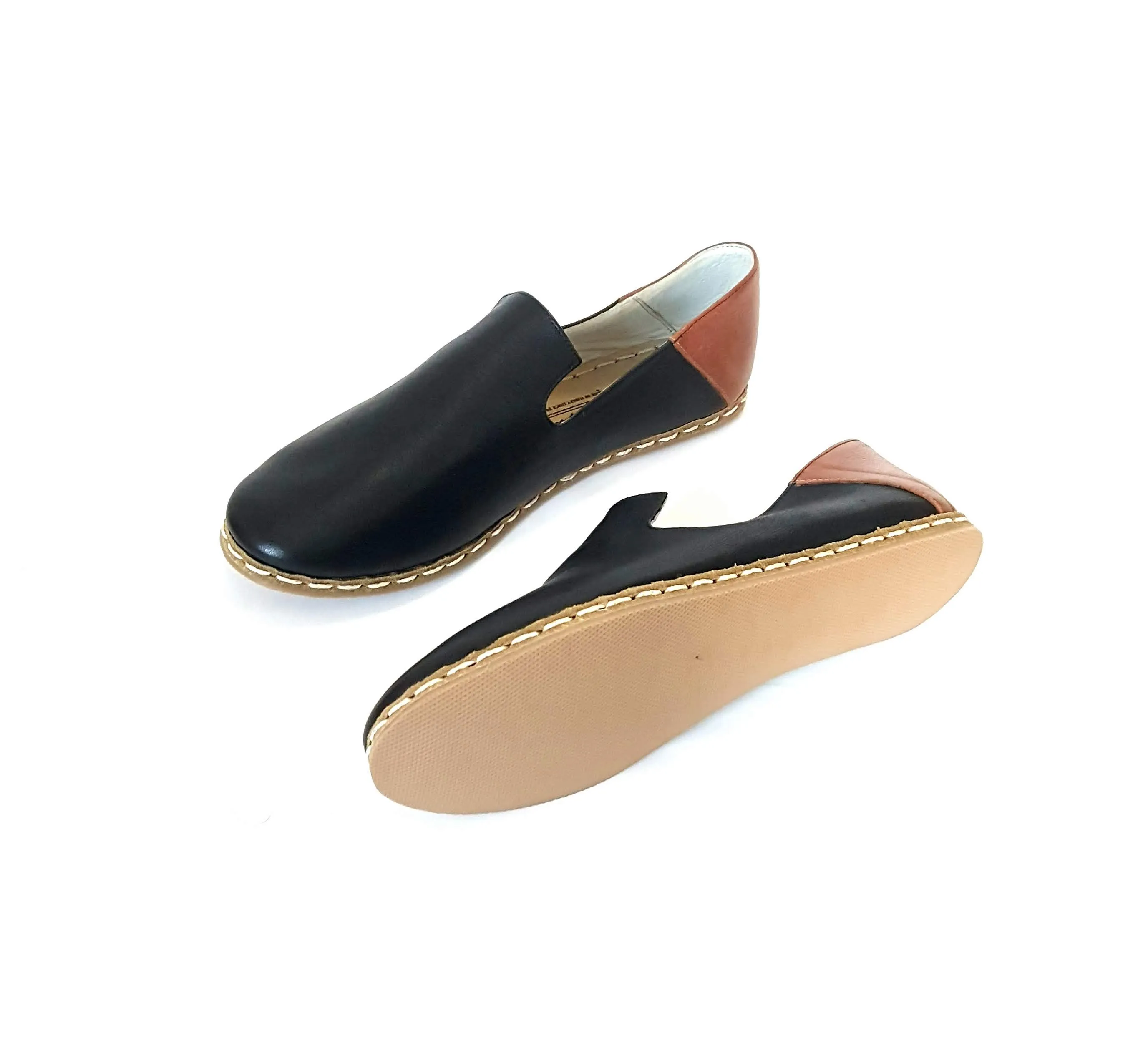 Deniz Loafers in Black & Coconut