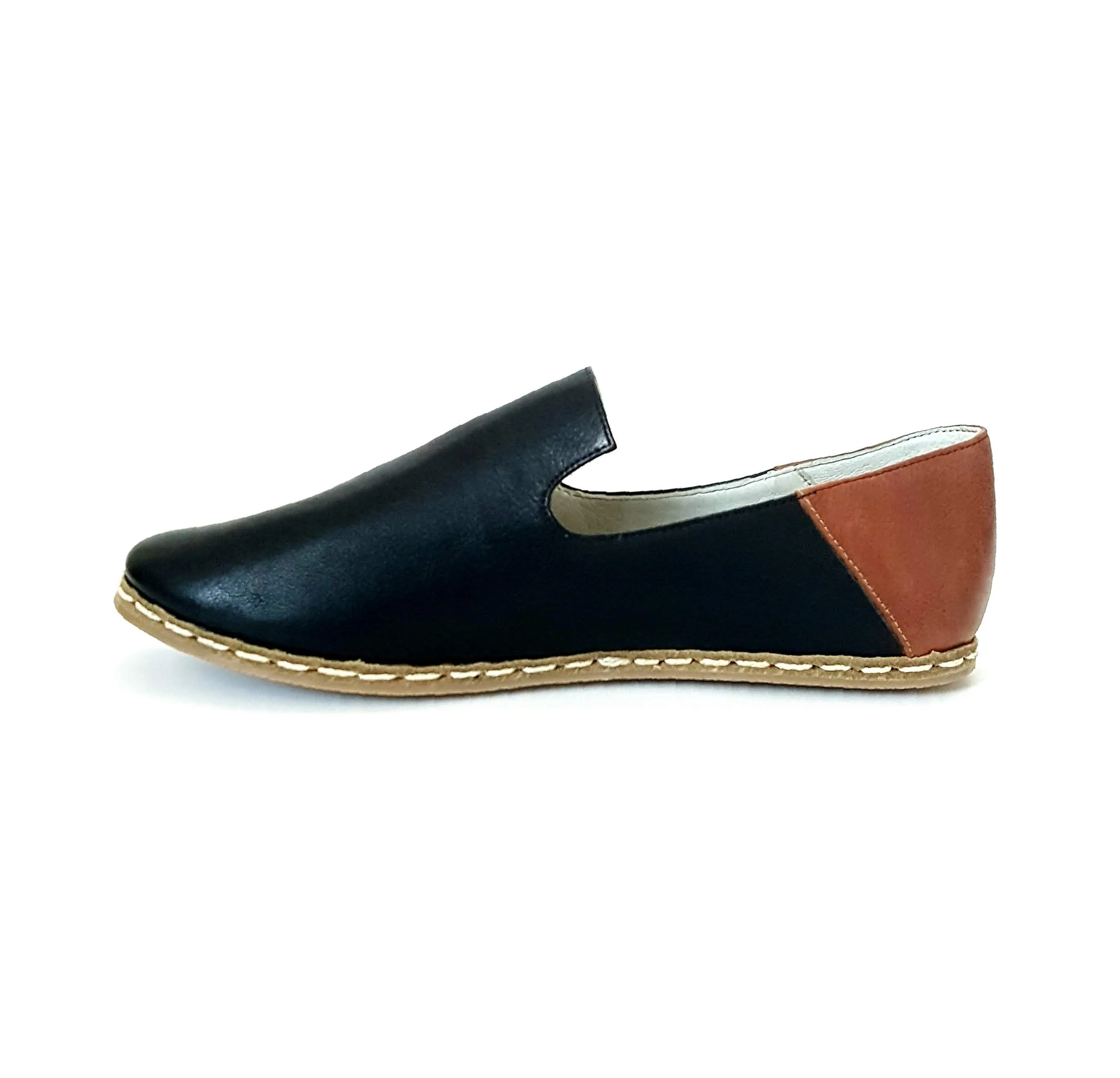 Deniz Loafers in Black & Coconut