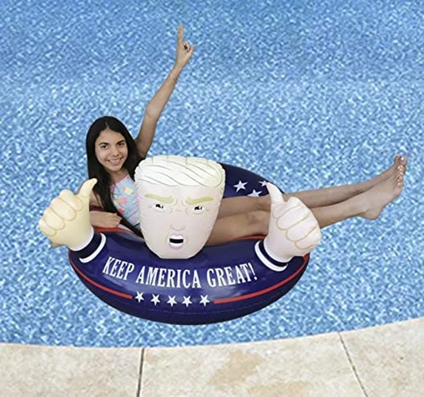 Donald Trump 2024 Keep America Great Pool Floatie Innertube Water Toy