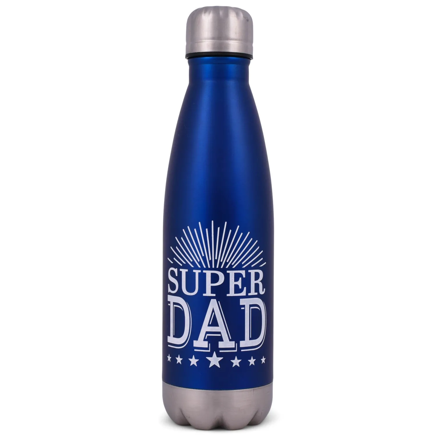 Elanze Designs Super Dad Blue 17 ounce Stainless Steel Sports Water Bottle