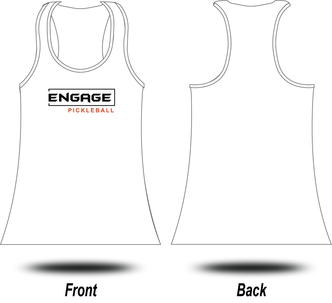 Engage Pickleball - Female Racer Singlet (White)