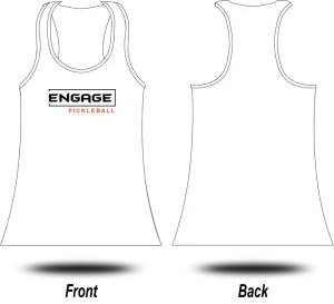 Engage Pickleball - Female Racer Singlet (White)