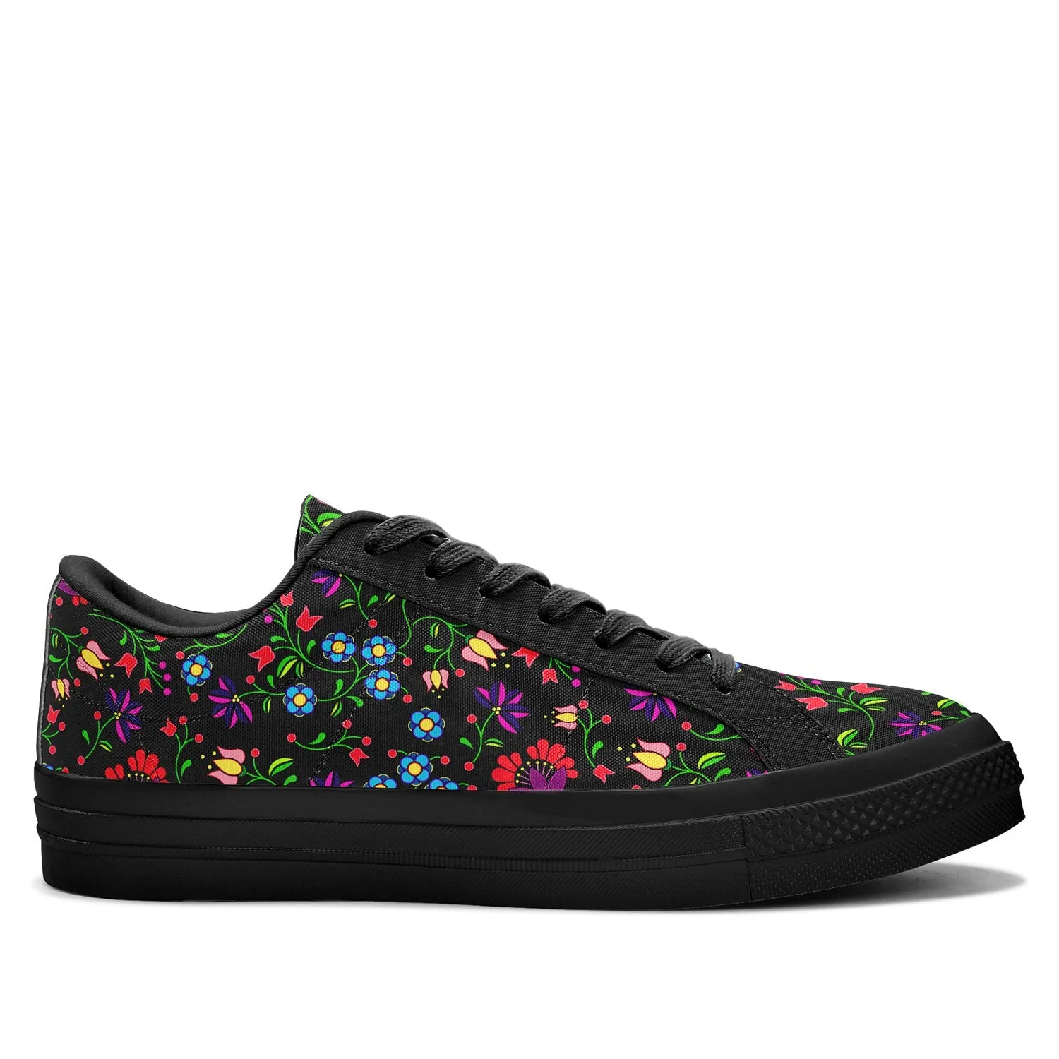 Fleur Indigine Aapisi Low Top Canvas Shoes Black Sole