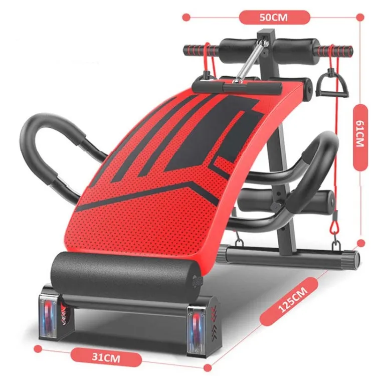 Foldable Sit-up Board For Household Multifunctional Abdomen, Specification: 177P-8 Red High Profile