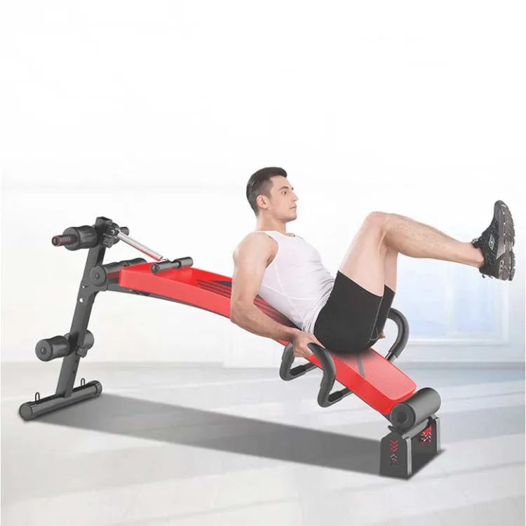 Foldable Sit-up Board For Household Multifunctional Abdomen, Specification: 177P-8 Red High Profile