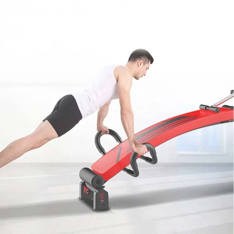 Foldable Sit-up Board For Household Multifunctional Abdomen, Specification: 177P-8 Red High Profile