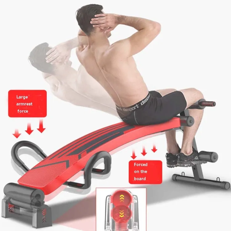 Foldable Sit-up Board For Household Multifunctional Abdomen, Specification: 177P-8 Red High Profile