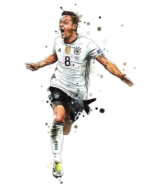 Football Soccer Legends Vibrant Watercolour Wall Art Prints: High Quality Canvas Painting Prints for Home Decor