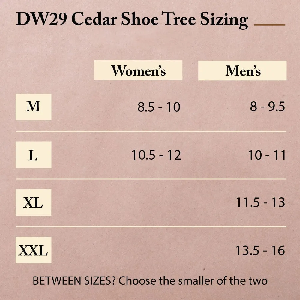 FootFitter Shoe Trees for Men & Women, Wide Heel Split Toe, Aromatic Cedar Boot Tree - DW29