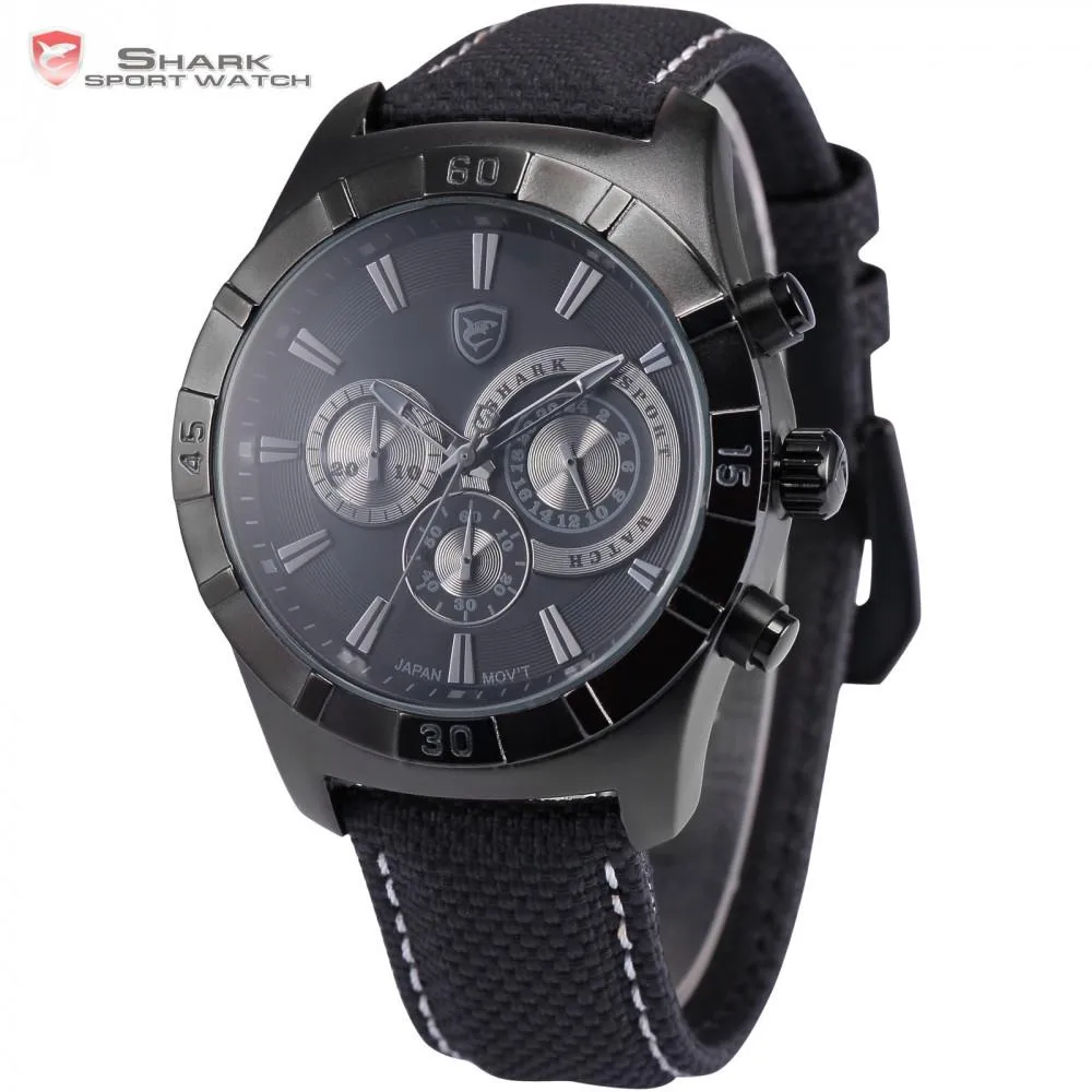 GANGES Shark 2nd Sport Watch Black/Grey  SW 289