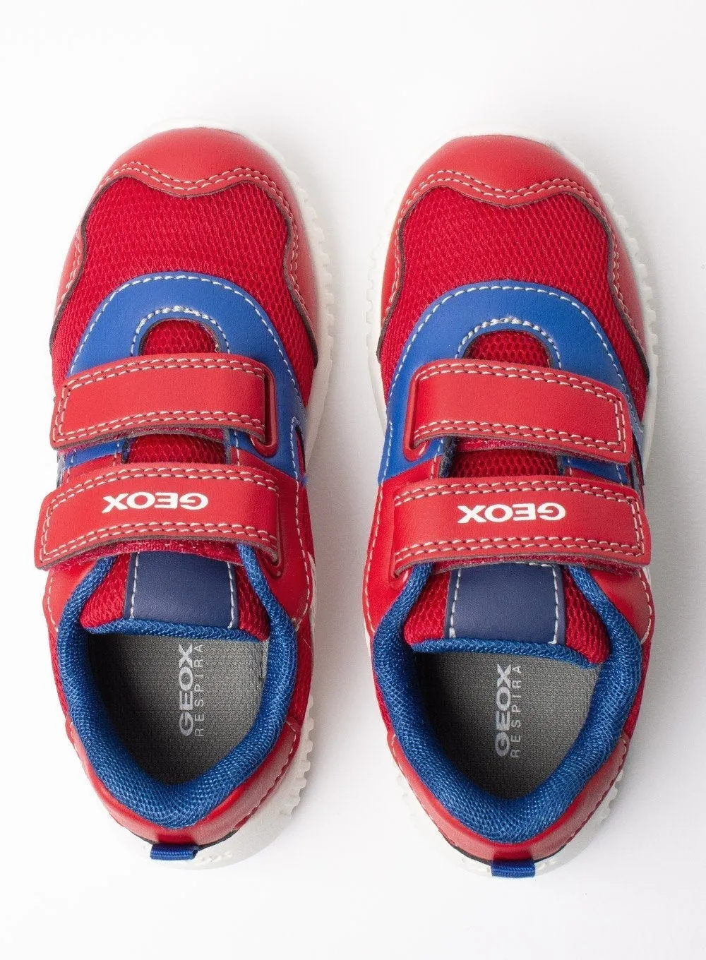 Geox Waviness Baby Trainers in Red