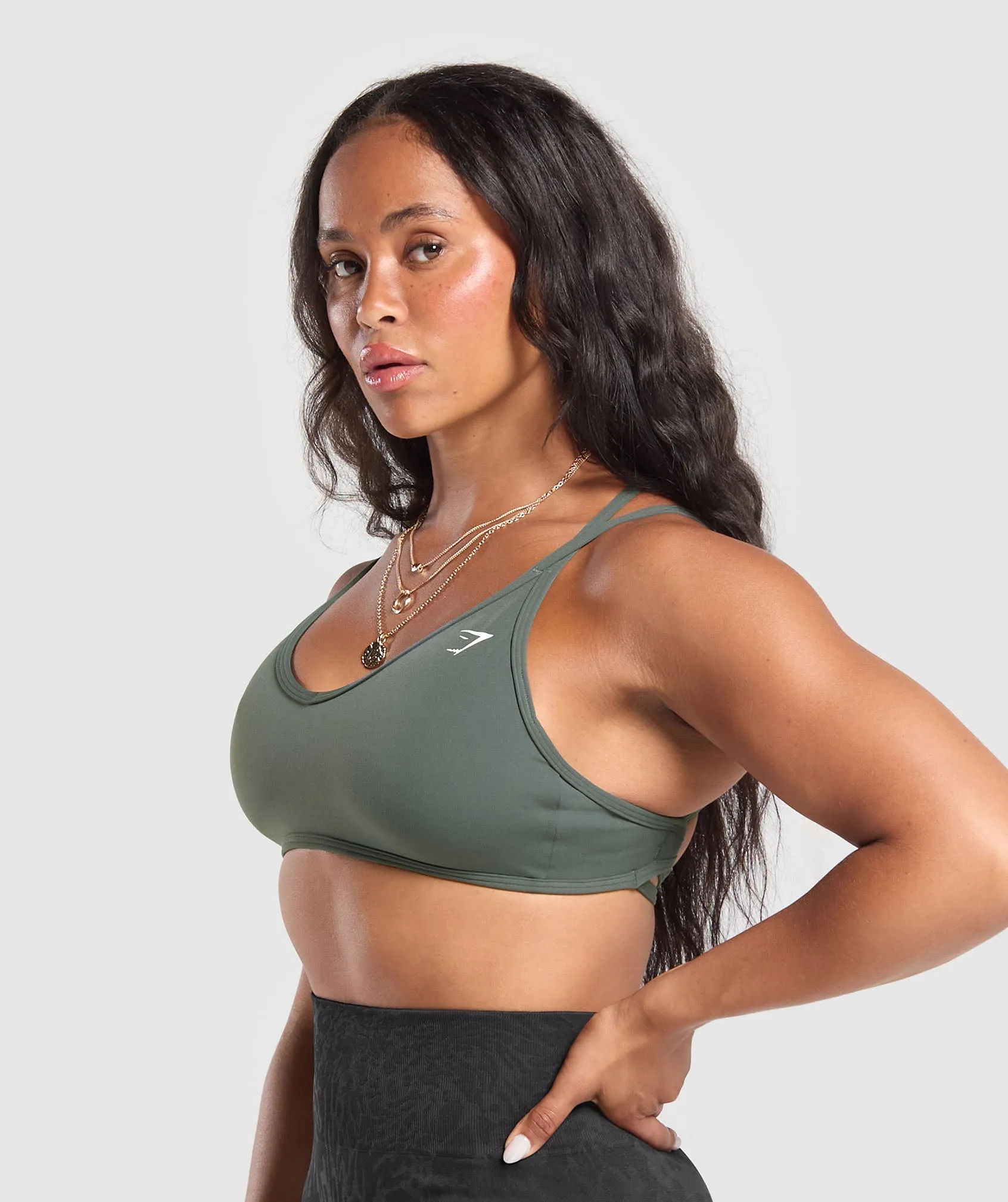 Gymshark Back Gains Sports Bra - Slate Teal