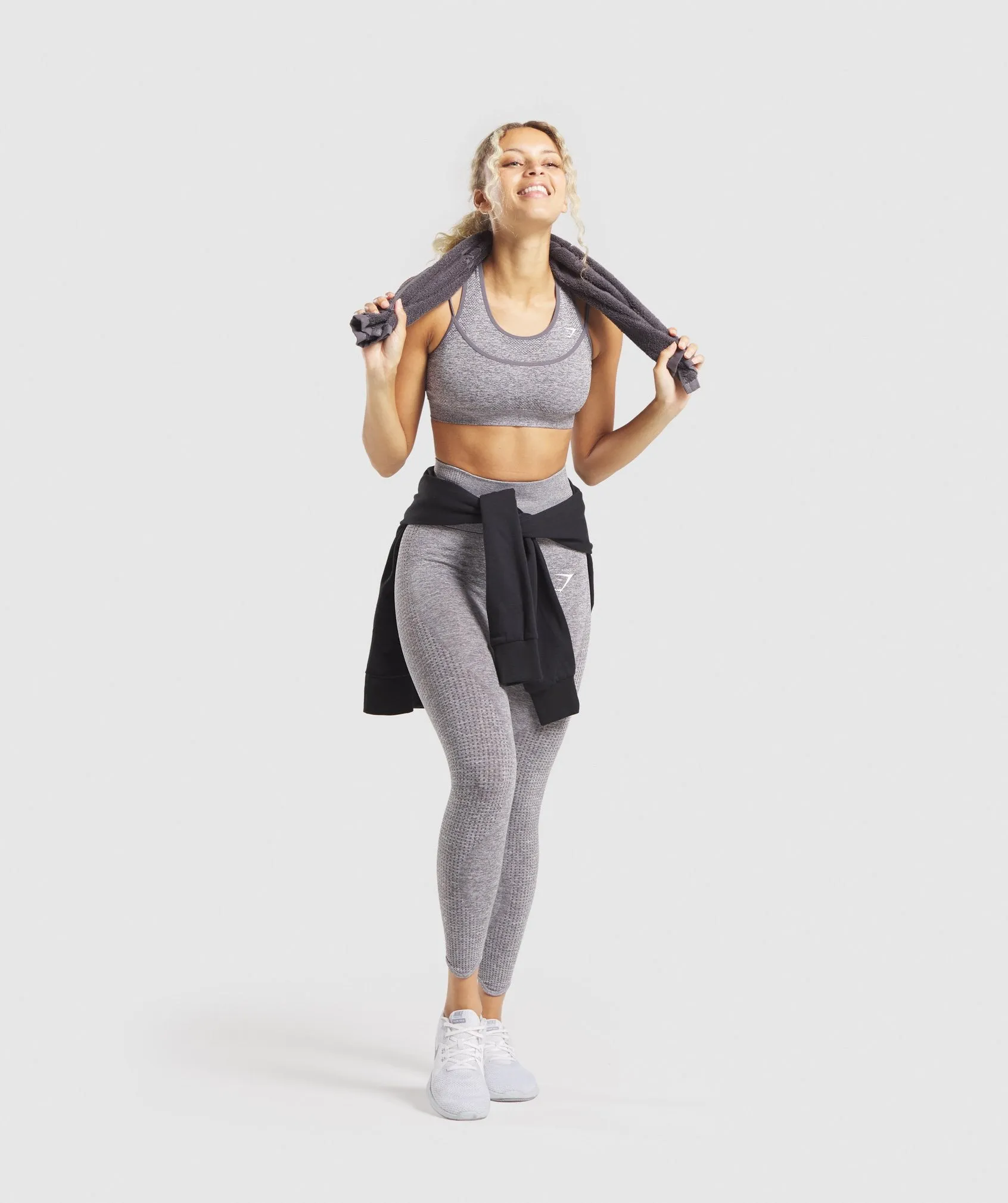 Gymshark Vital Rise Seamless Sports Bra - Smokey Grey Marl