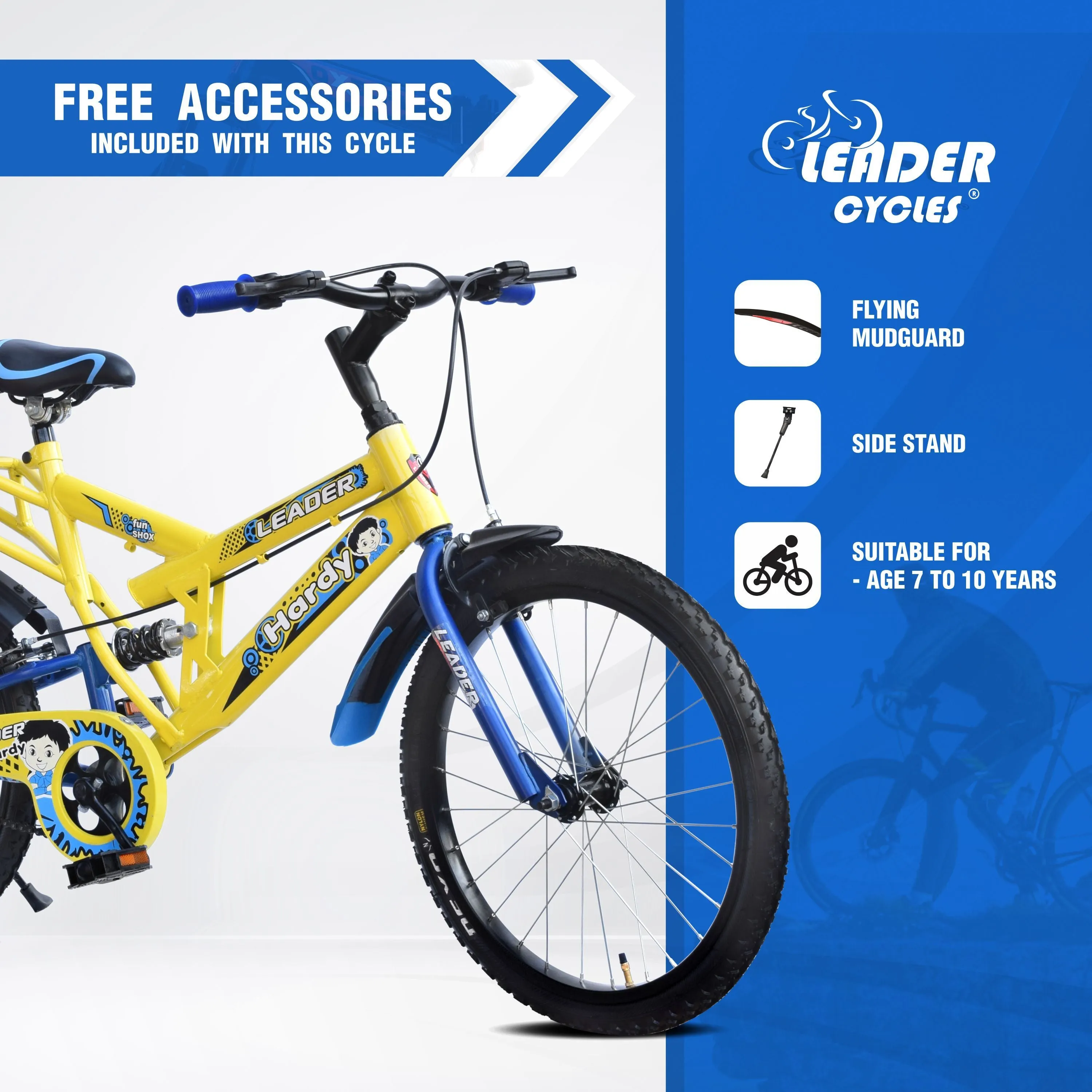 Hardy 20t Ibc Rear Suspension For Kids - Age Group 7 To 10 Years 20 T Road Cycle (single Speed | Yellow)