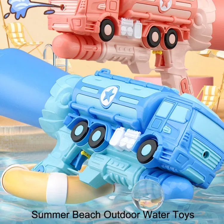 Hildren Pumping Water Play Device Summer Beach Outdoor Water Toys, Style: Straight Pump Train (Blue)